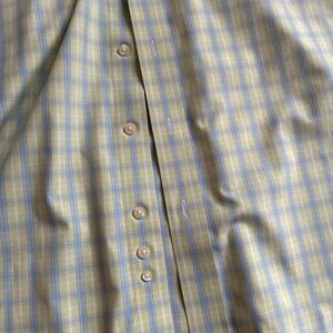 Brooks Brothers Men’s Dress Shirt M – Yellow Blue Plaid 100% Cotton
